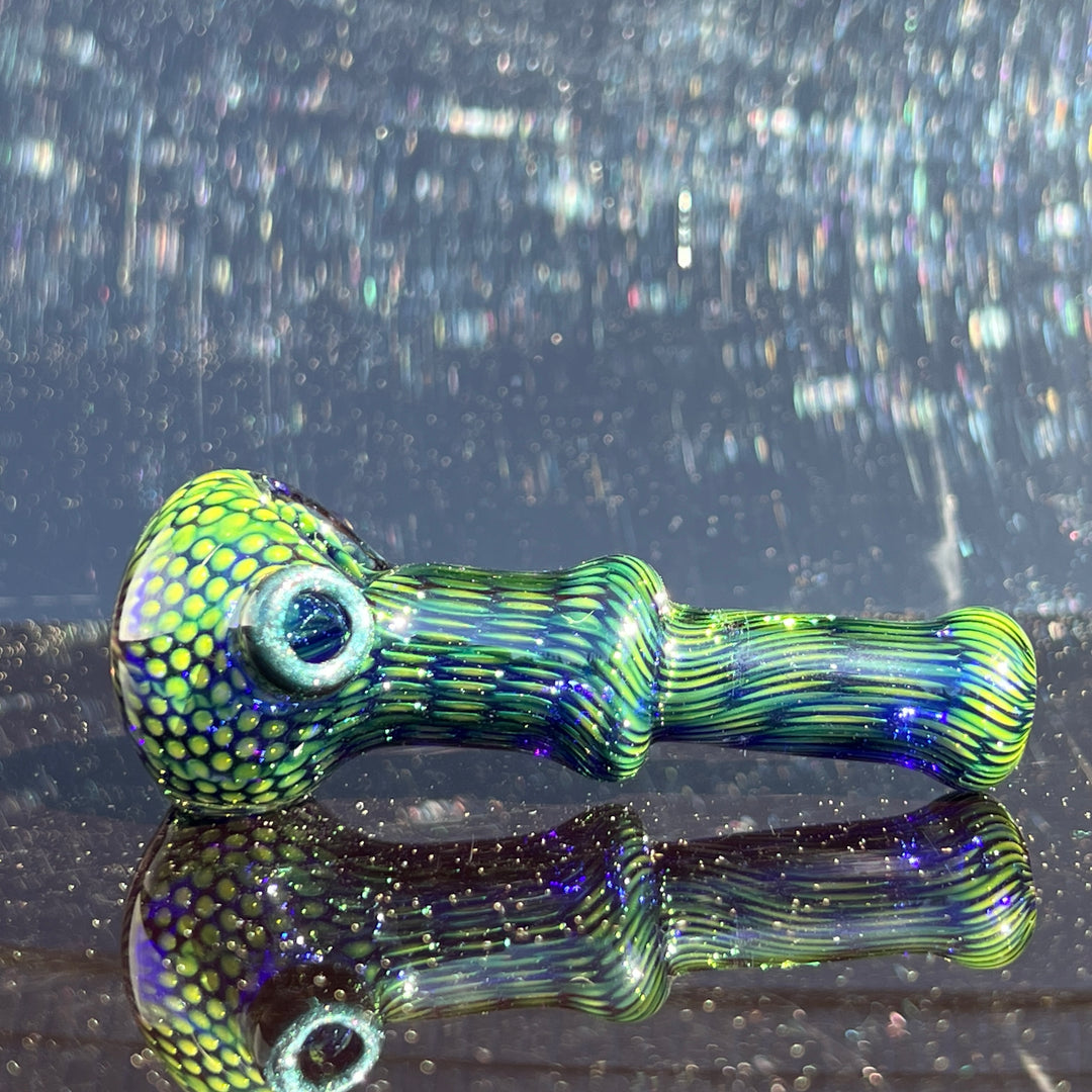 Snakeskin Spoon Small Glass Pipe Firekist Glass   