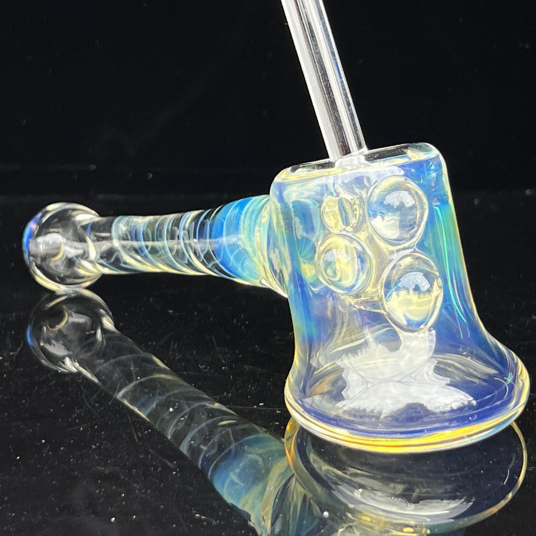 Silver Fumed Hash Hammer Glass Pipe Crondo Glassics   