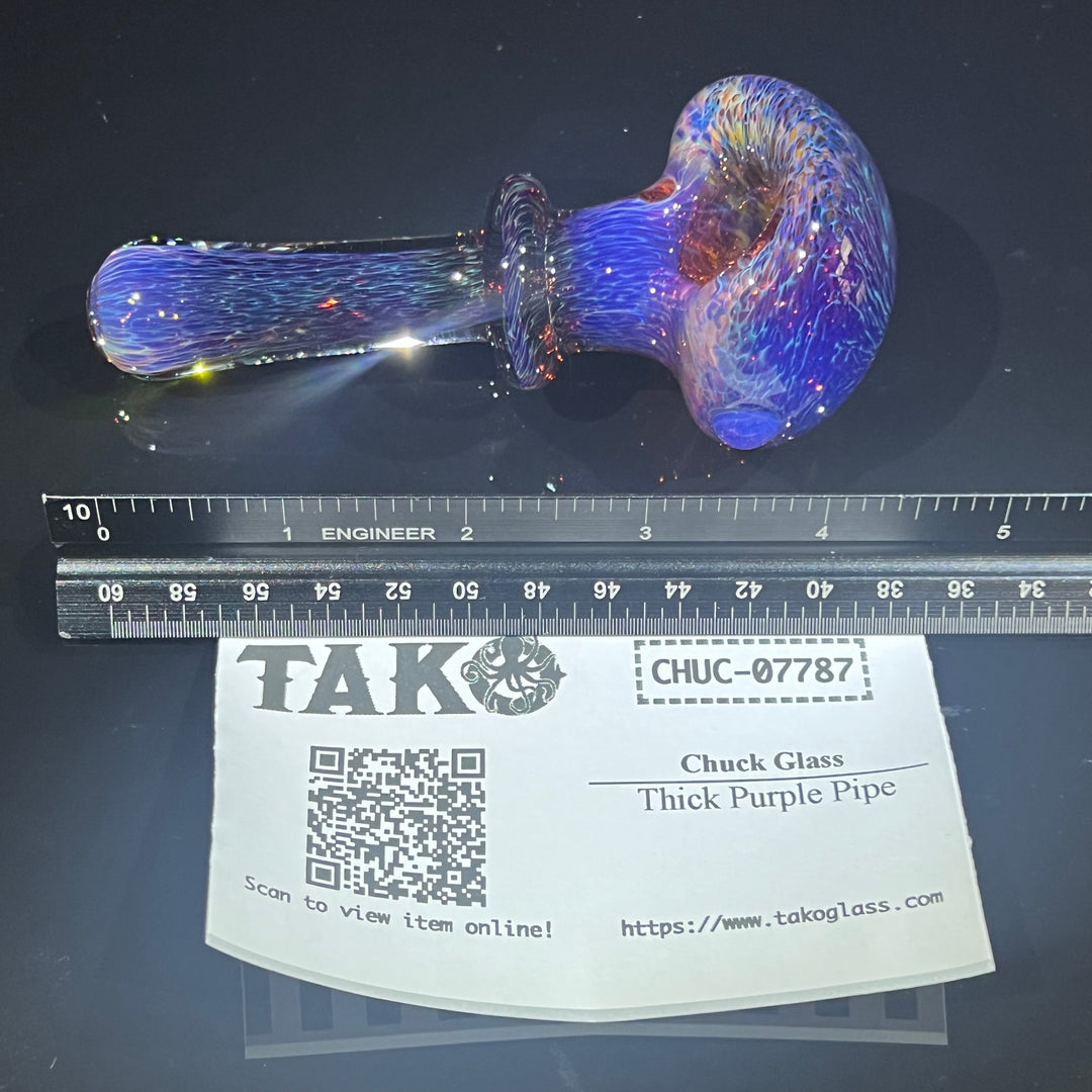 Thick Purple Pipe Glass Pipe Chuck Glass