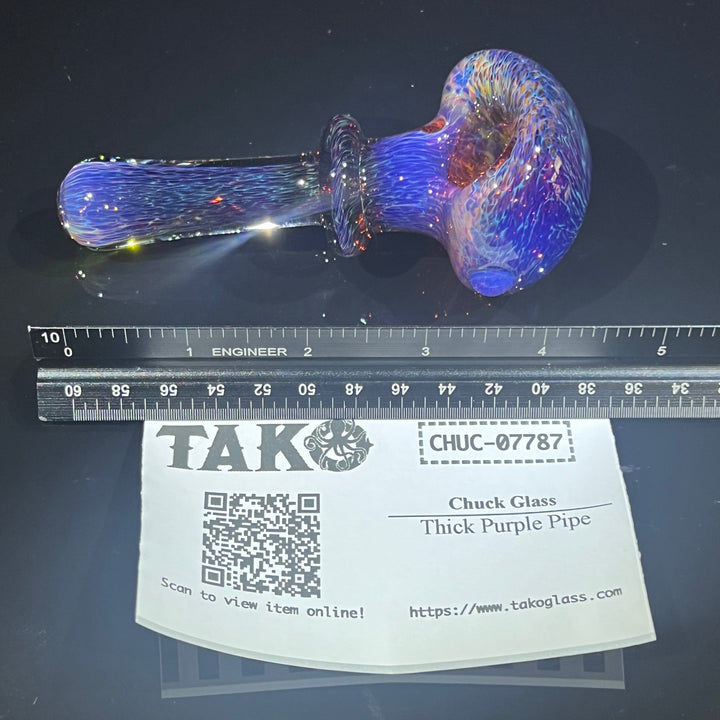 Thick Purple Pipe Glass Pipe Chuck Glass