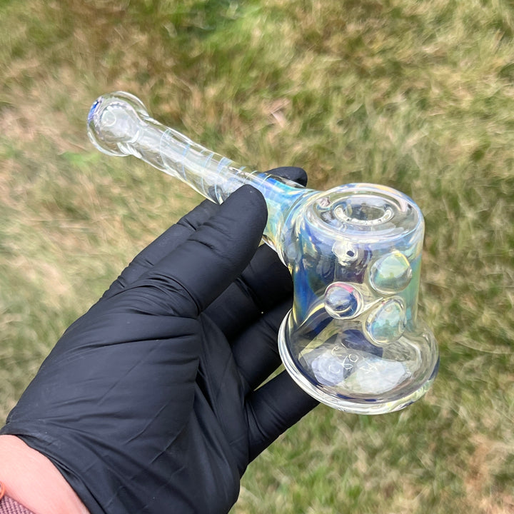 Silver Fumed Hash Hammer Glass Pipe Crondo Glassics   