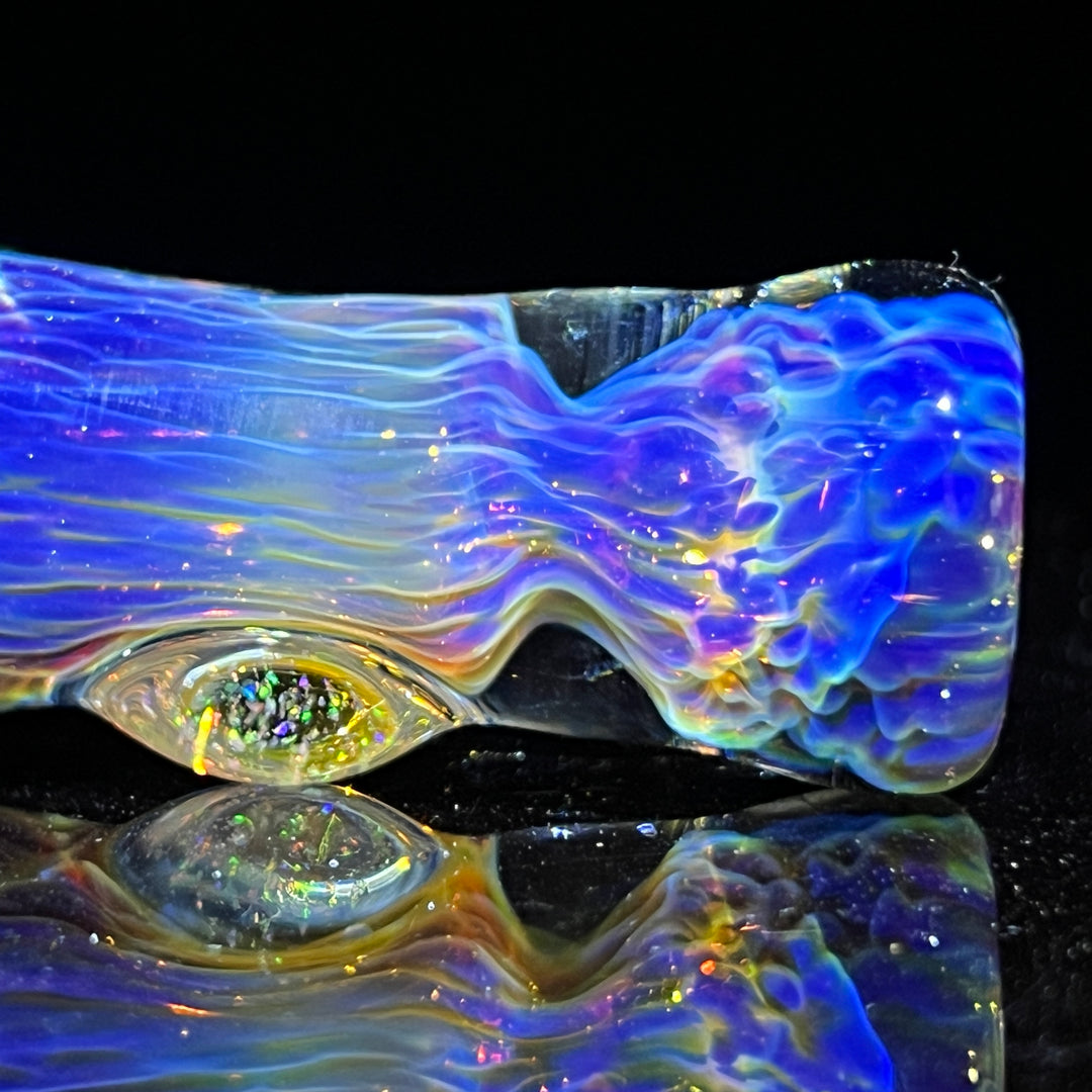 Purple Nebula Crushed Opal Chillum Glass Pipe Tako Glass   