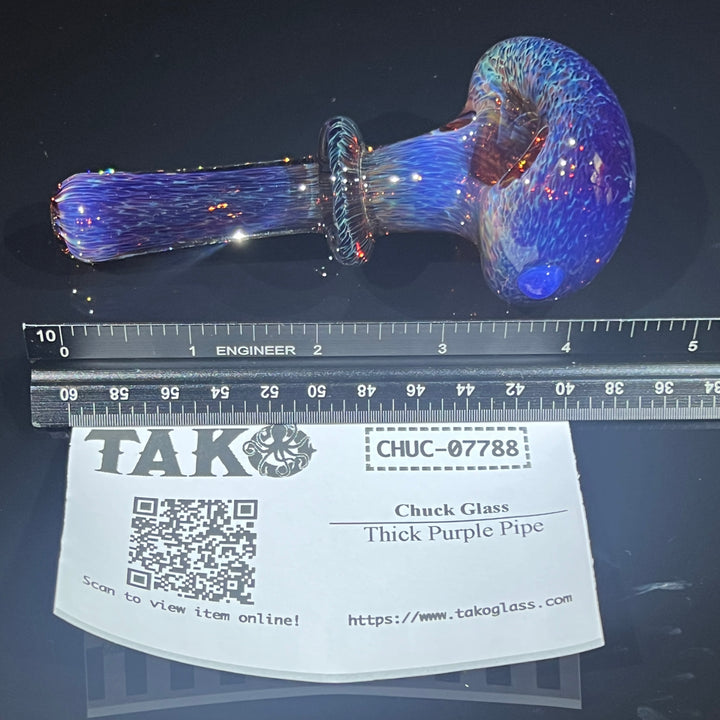 Thick Purple Pipe Glass Pipe Chuck Glass