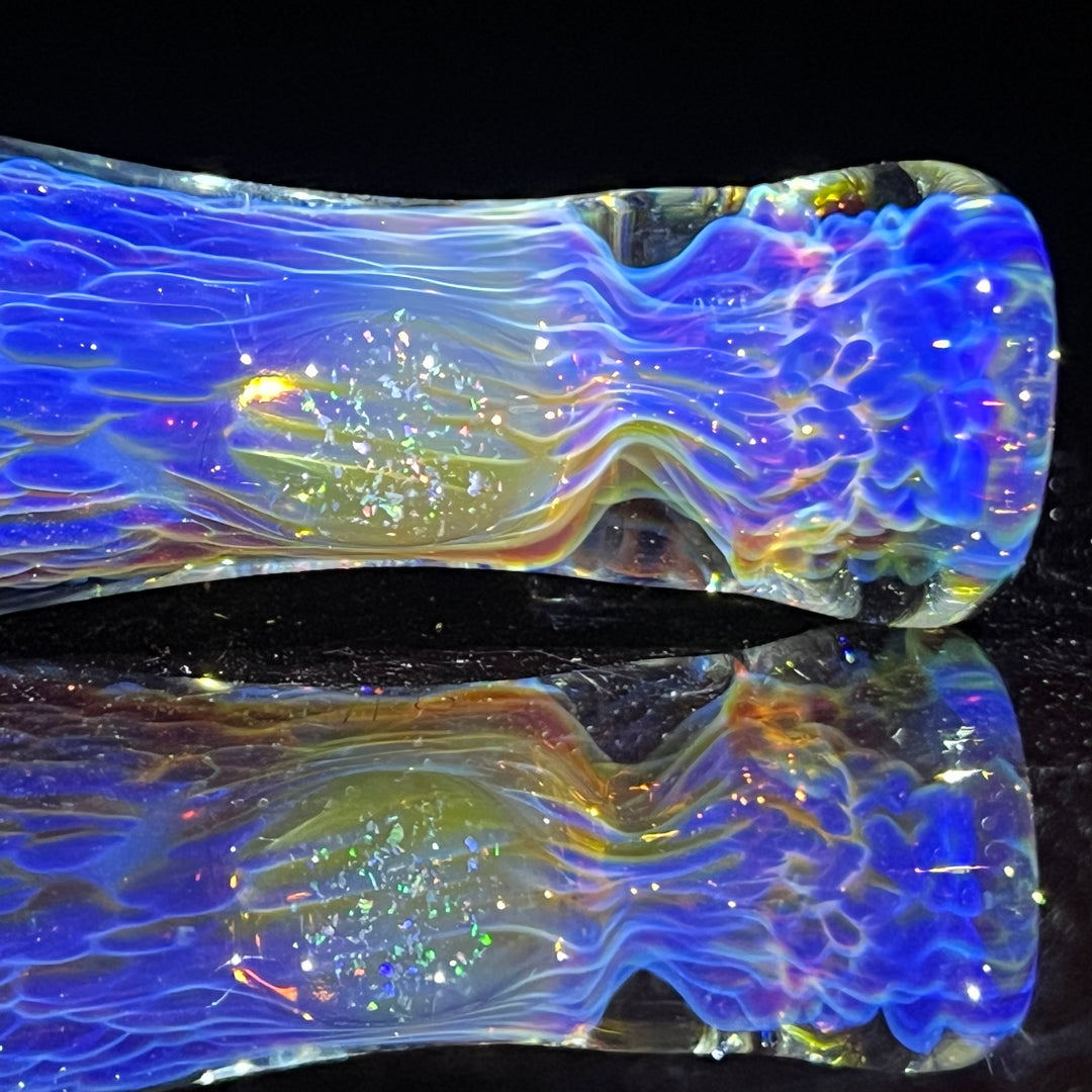 Purple Nebula Crushed Opal Chillum Glass Pipe Tako Glass   