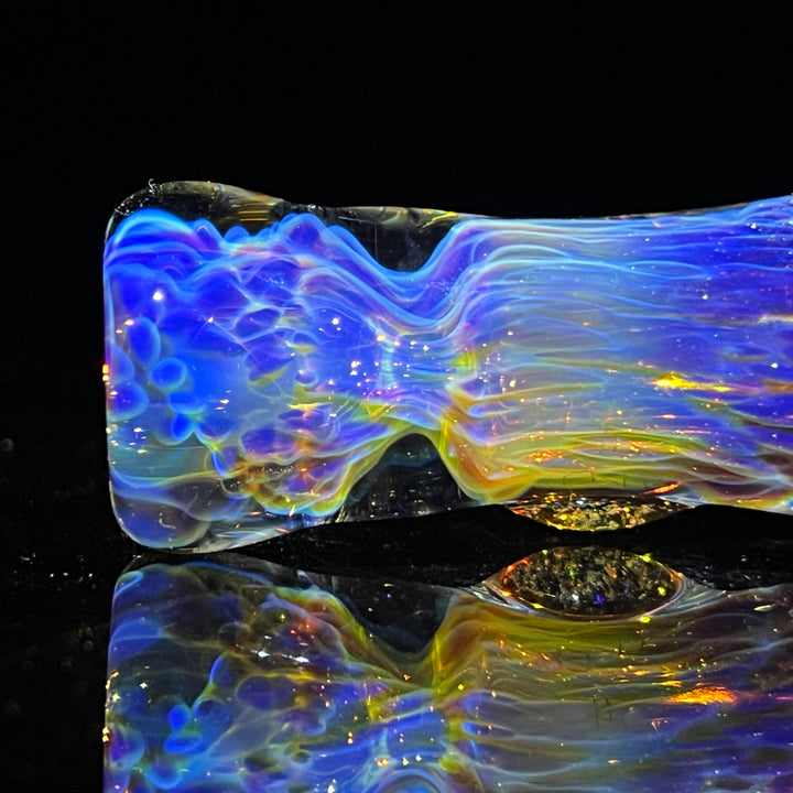 Purple Nebula Crushed Opal Chillum Glass Pipe Tako Glass   