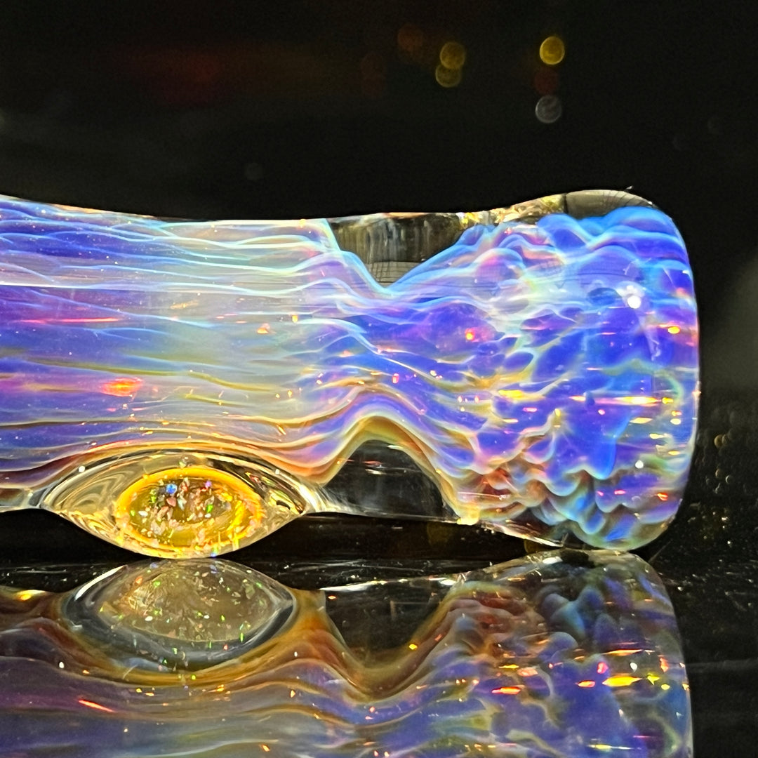 Purple Nebula Crushed Opal Chillum Glass Pipe Tako Glass   