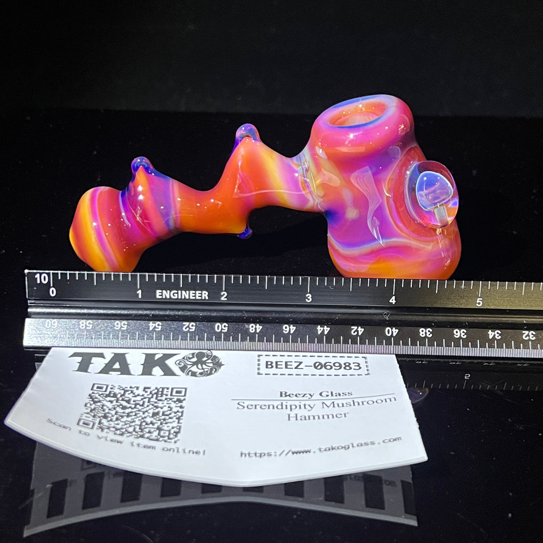 Serendipity Mushroom Hammer Glass Pipe Beezy Glass   