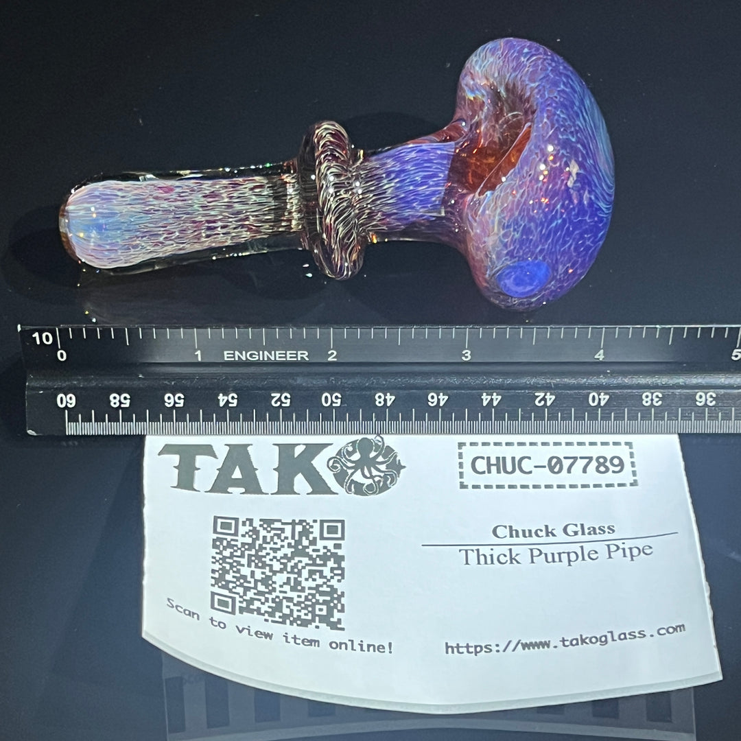 Thick Purple Pipe Glass Pipe Chuck Glass