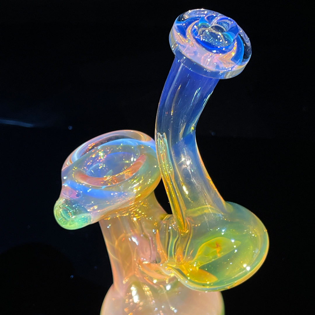 Gold Fume Bubbler with Slyme Carb Glass Pipe Cose Glass   