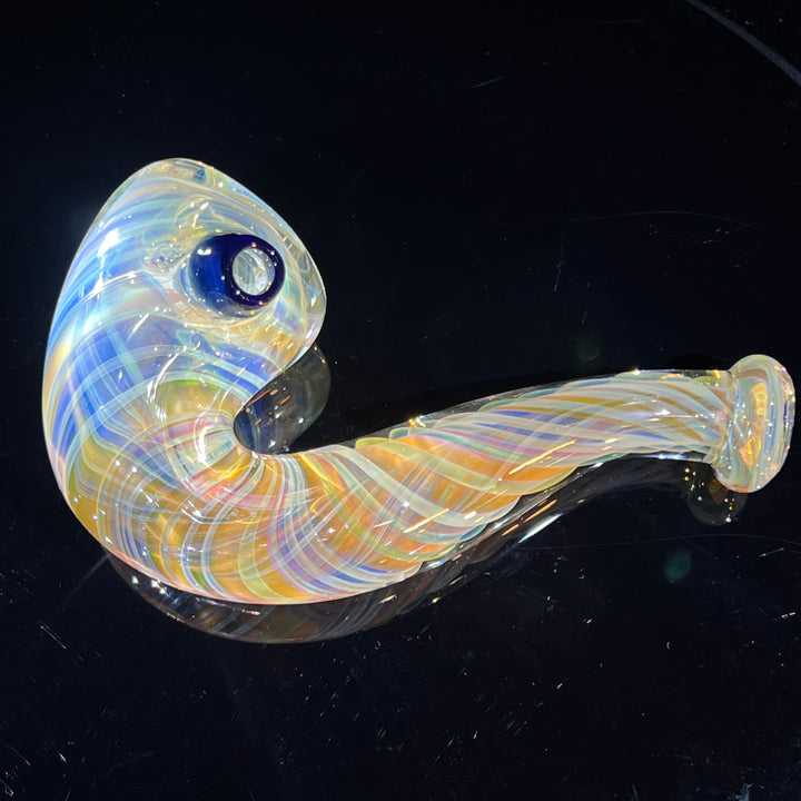 Half Pounder Fumed Sherlock Glass Pipe Firekist Glass   