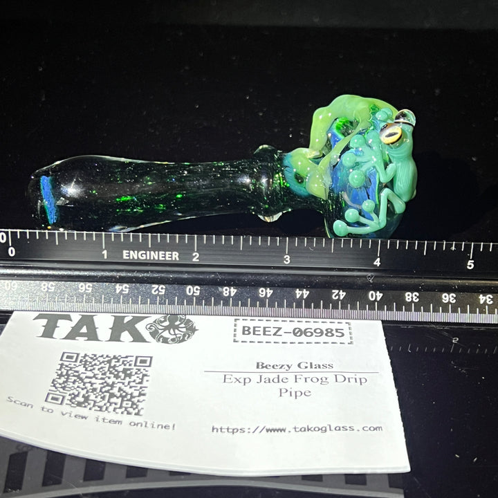 Exp Jade Frog Drip Pipe Glass Pipe Beezy Glass   