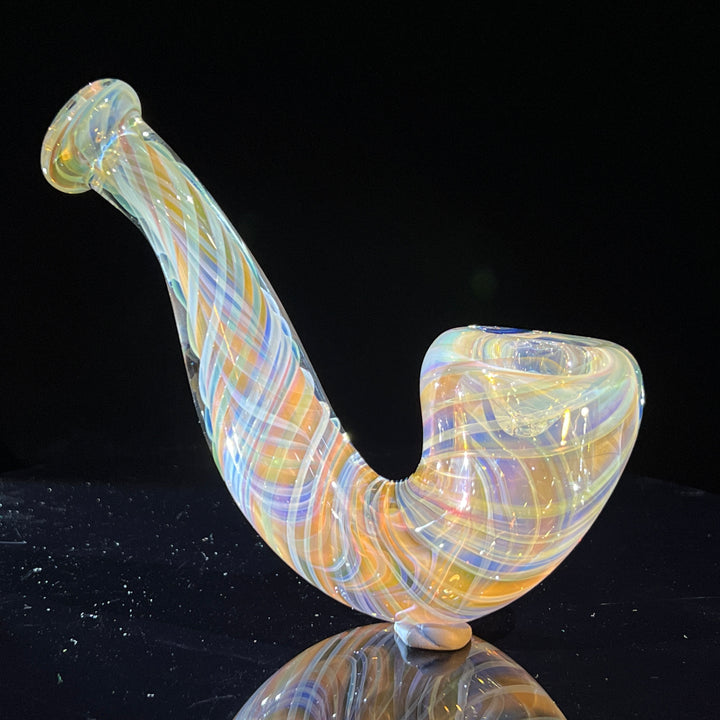 Half Pounder Fumed Sherlock Glass Pipe Firekist Glass   