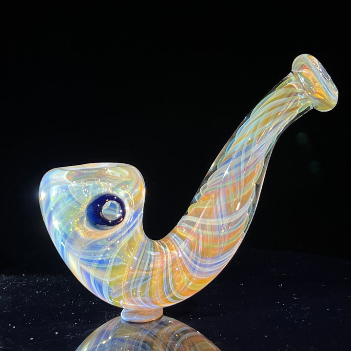 Half Pounder Fumed Sherlock Glass Pipe Firekist Glass   