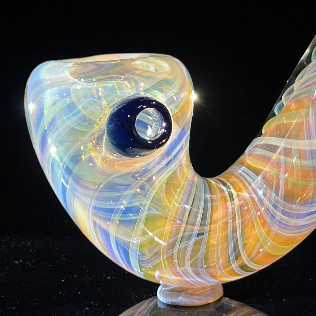 Half Pounder Fumed Sherlock Glass Pipe Firekist Glass   