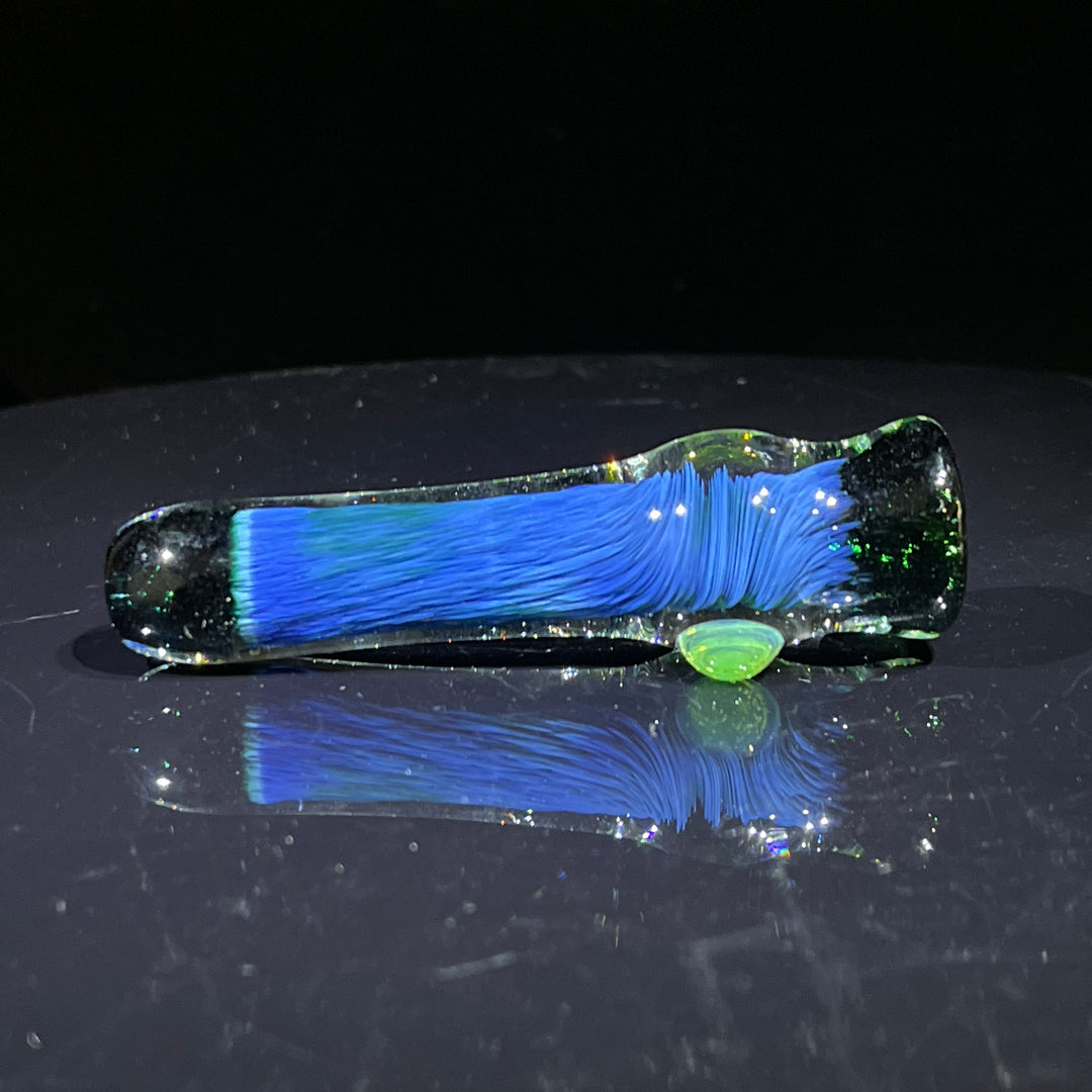 Thick Exp Green Chillum Glass Pipe Chuck Glass   