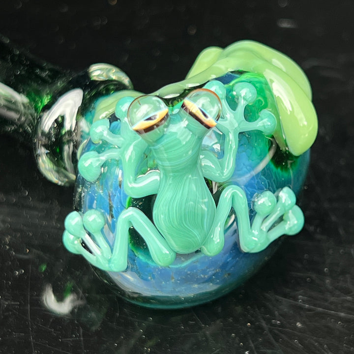 Exp Jade Frog Drip Pipe Glass Pipe Beezy Glass   