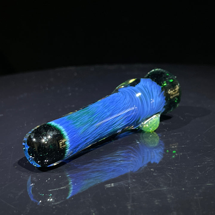 Thick Exp Green Chillum Glass Pipe Chuck Glass   