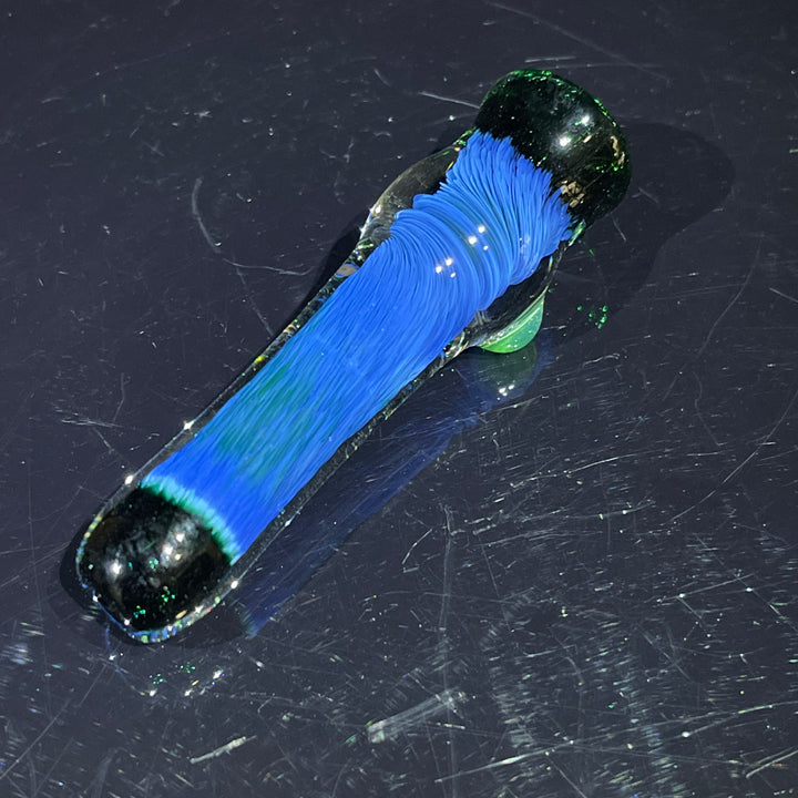 Thick Exp Green Chillum Glass Pipe Chuck Glass   