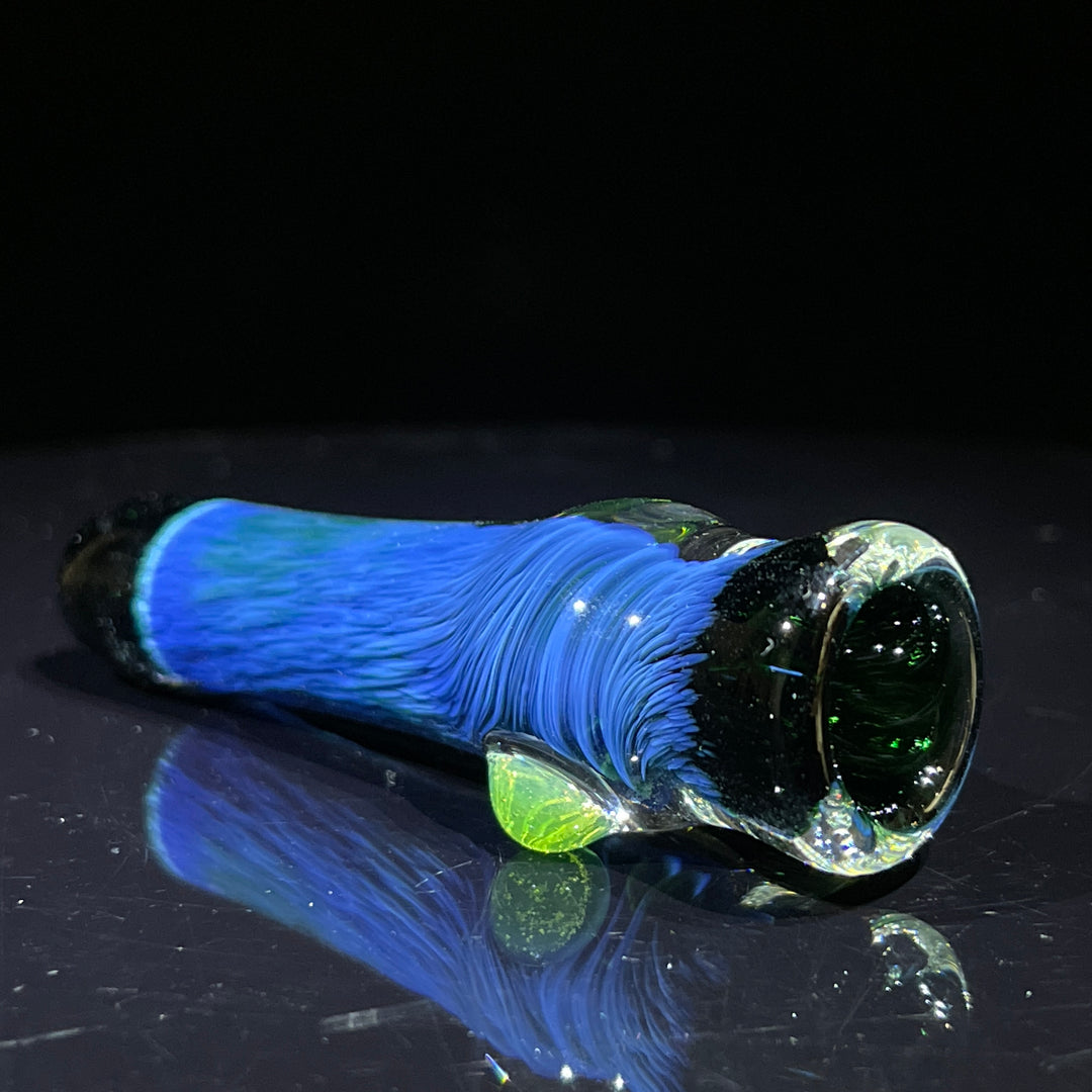 Thick Exp Green Chillum Glass Pipe Chuck Glass   