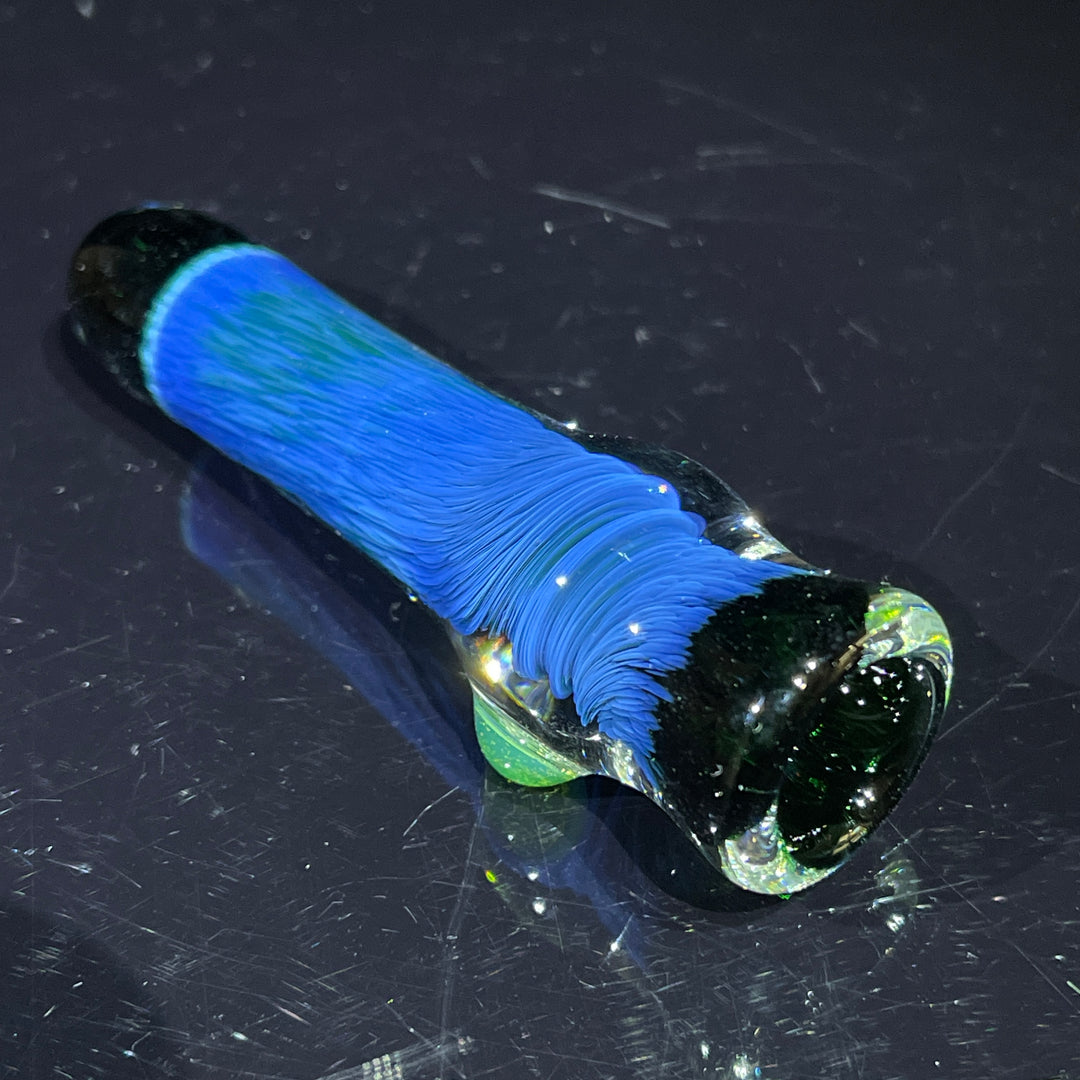 Thick Exp Green Chillum Glass Pipe Chuck Glass   