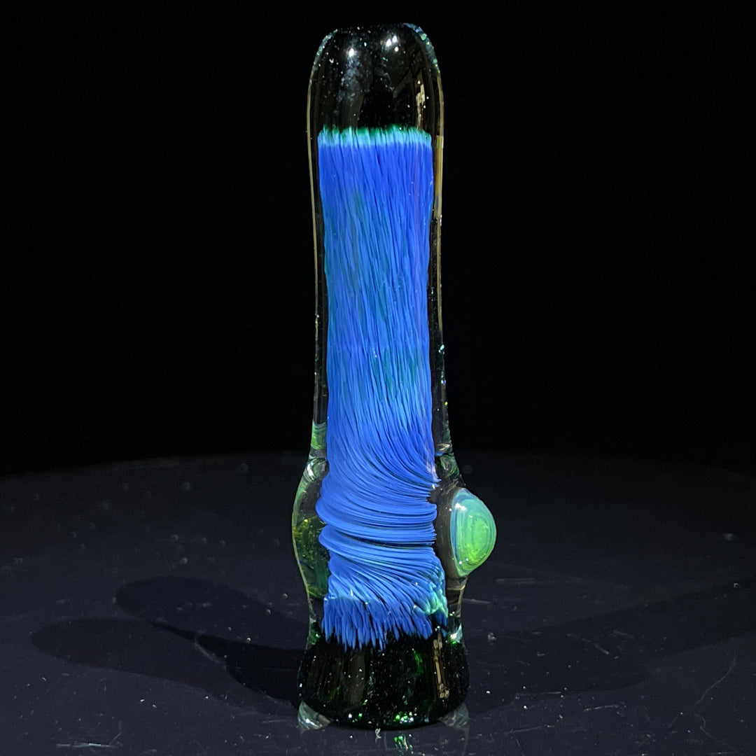 Thick Exp Green Chillum Glass Pipe Chuck Glass   