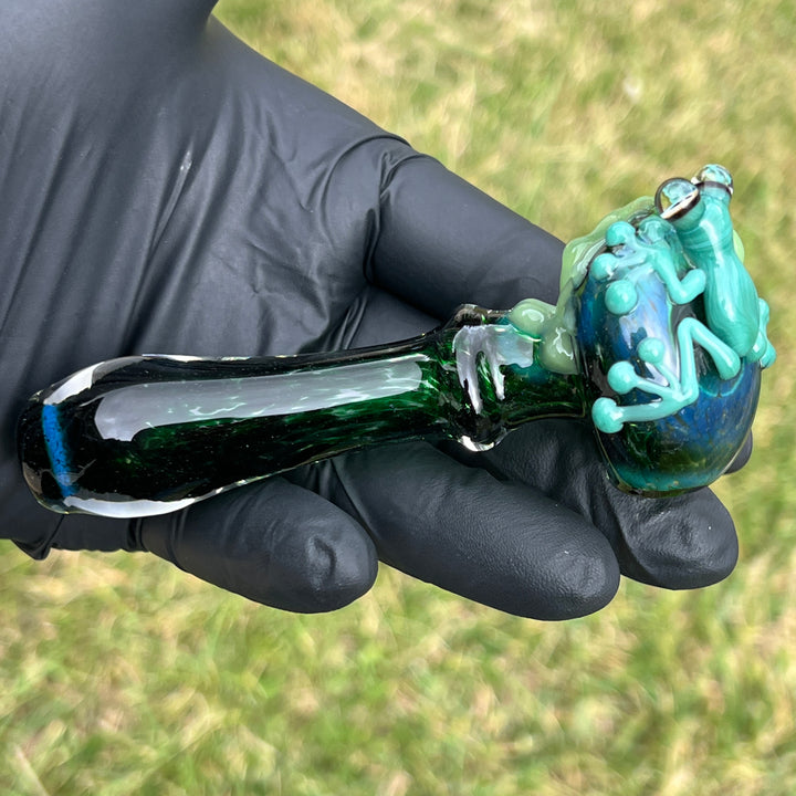 Exp Jade Frog Drip Pipe Glass Pipe Beezy Glass   