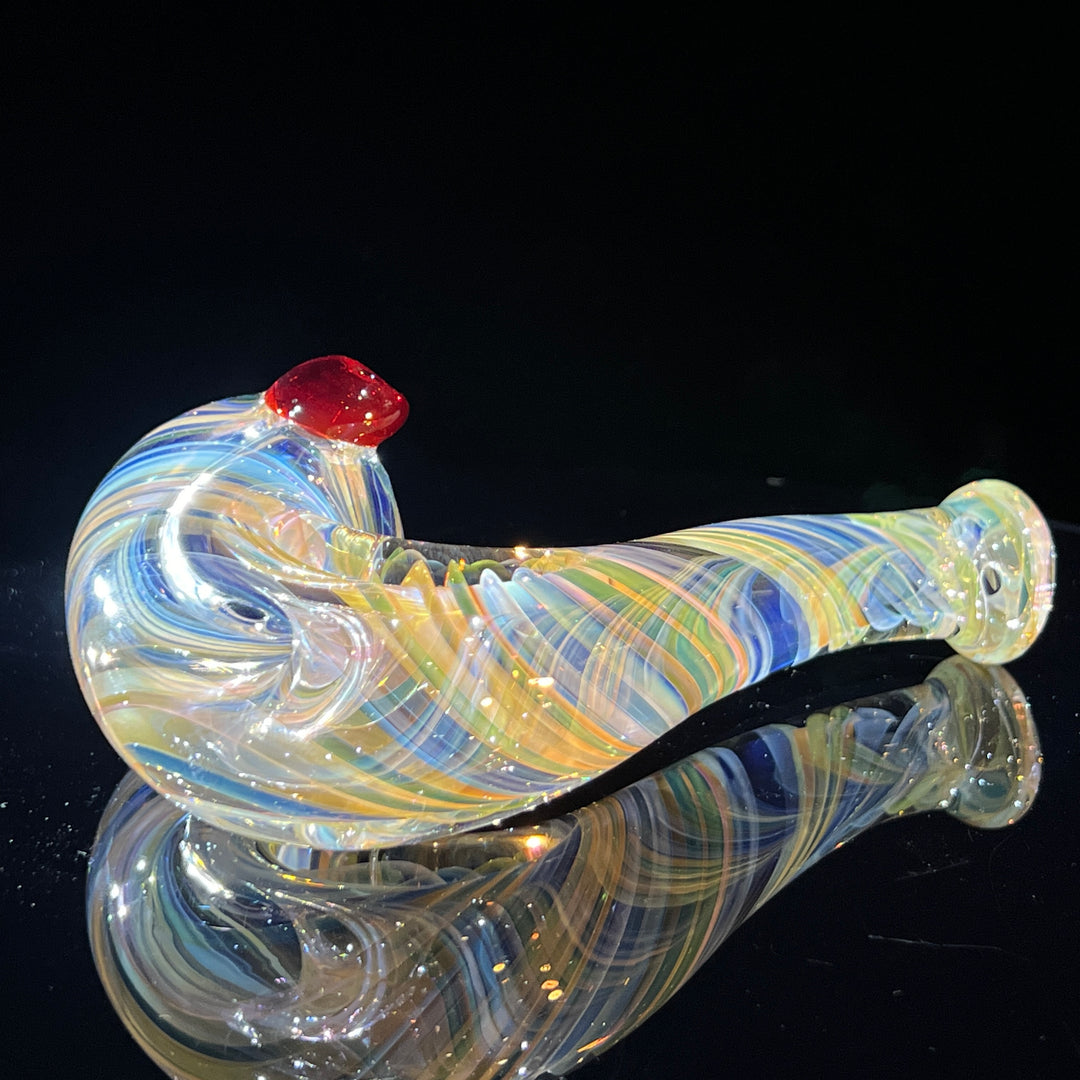 Half Pounder Fumed Sherlock Glass Pipe Firekist Glass   