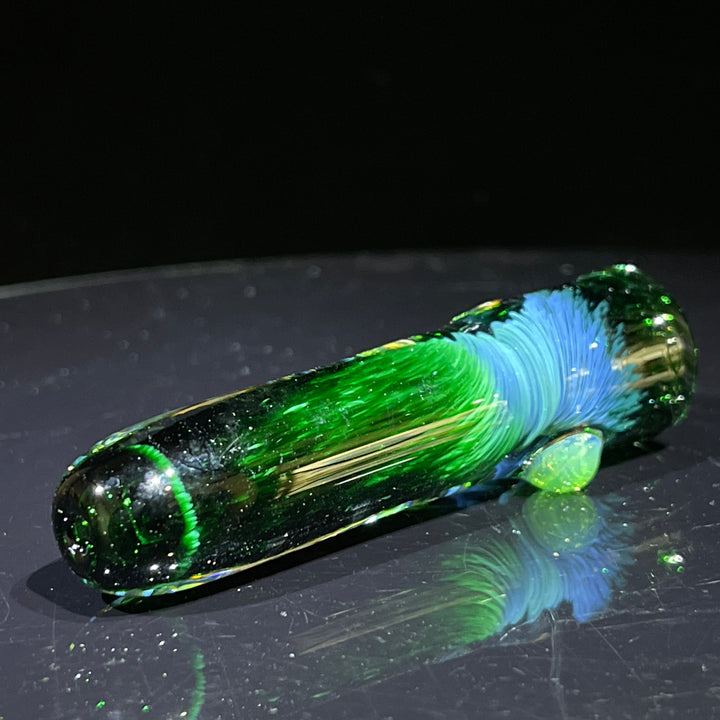 Thick Exp Green Chillum Glass Pipe Chuck Glass   