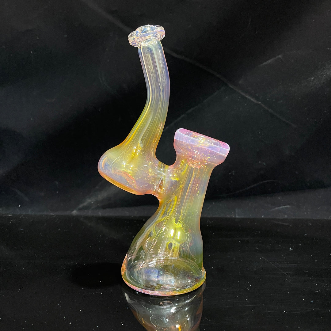 Gold Fume Bubbler with Slyme Carb Glass Pipe Cose Glass   