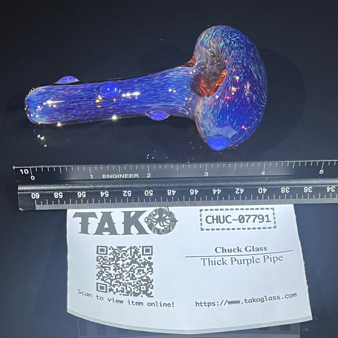 Thick Purple Pipe Glass Pipe Chuck Glass