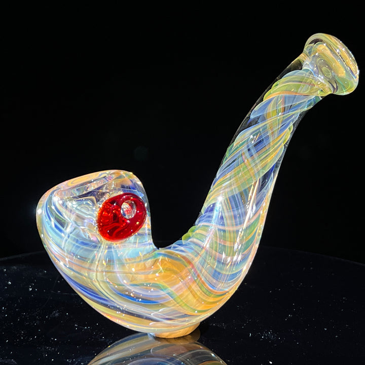 Half Pounder Fumed Sherlock Glass Pipe Firekist Glass   