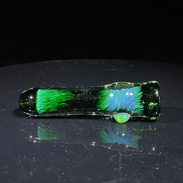 Thick Exp Green Chillum Glass Pipe Chuck Glass   