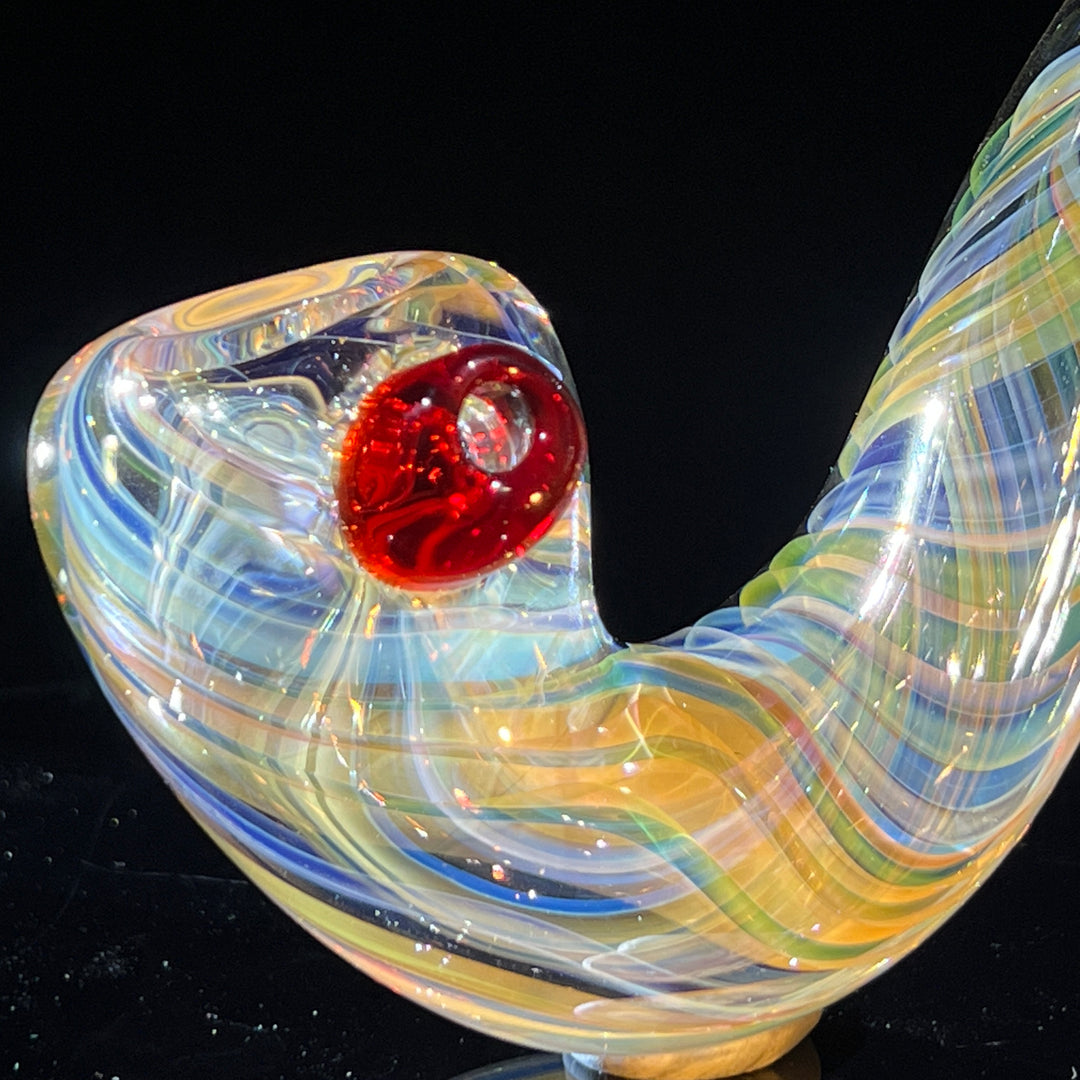 Half Pounder Fumed Sherlock Glass Pipe Firekist Glass   