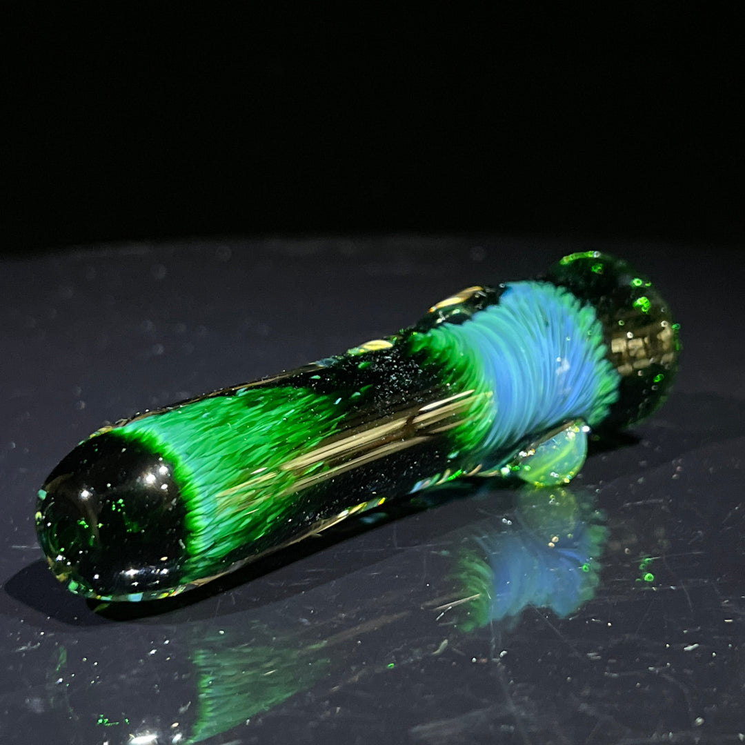 Thick Exp Green Chillum Glass Pipe Chuck Glass   