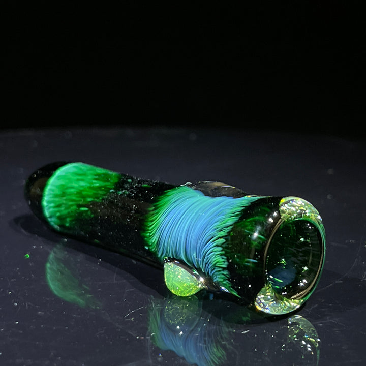 Thick Exp Green Chillum Glass Pipe Chuck Glass   