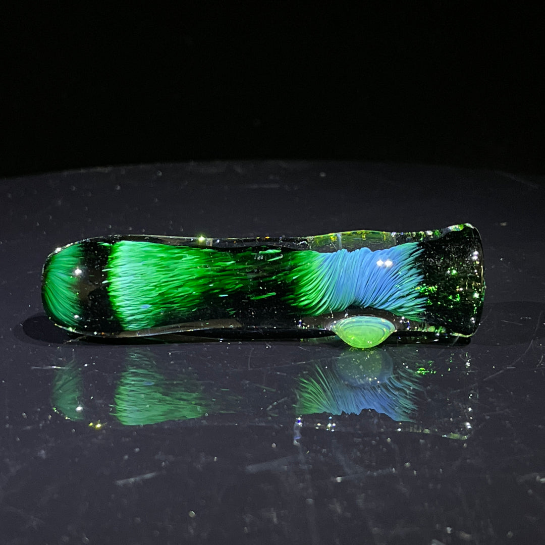 Thick Exp Green Chillum Glass Pipe Chuck Glass   