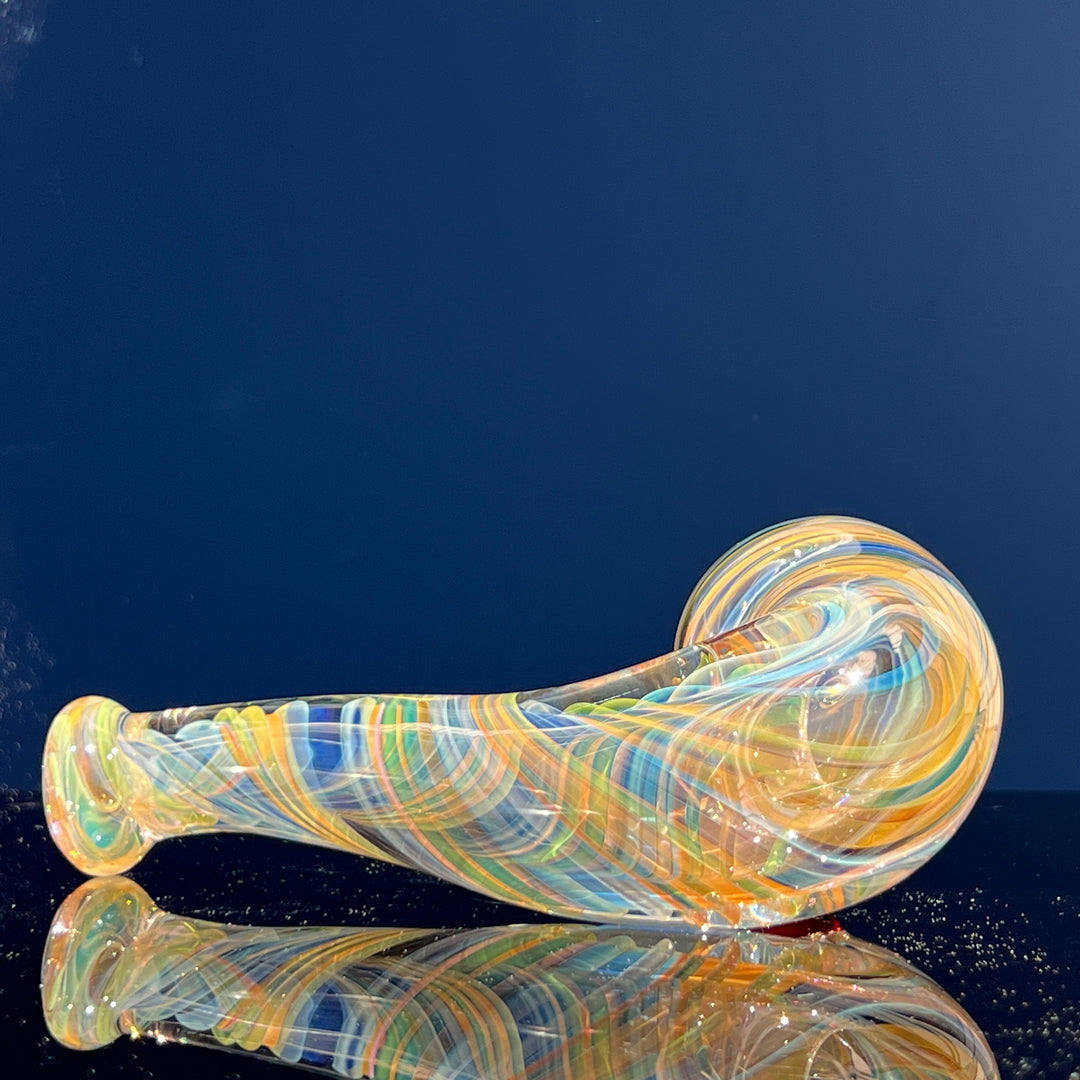 Half Pounder Fumed Sherlock Glass Pipe Firekist Glass   