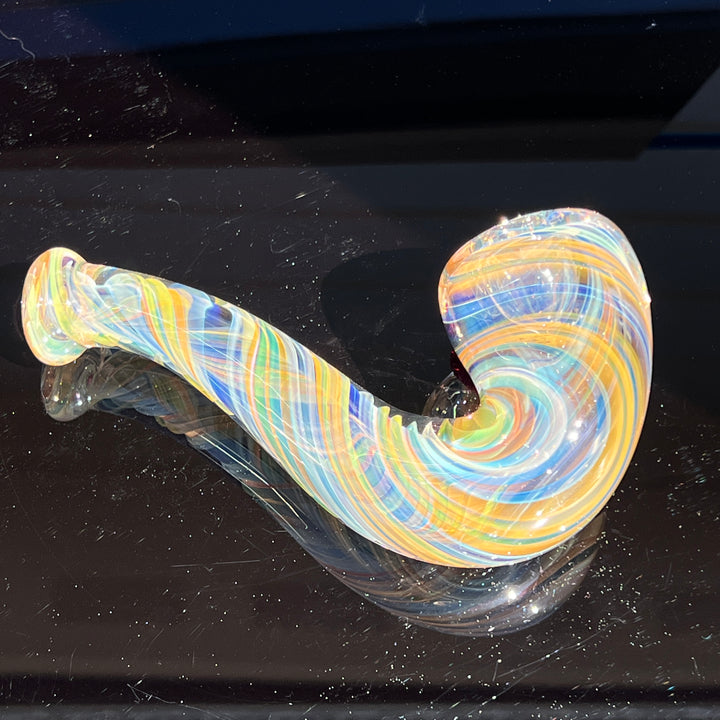 Half Pounder Fumed Sherlock Glass Pipe Firekist Glass   