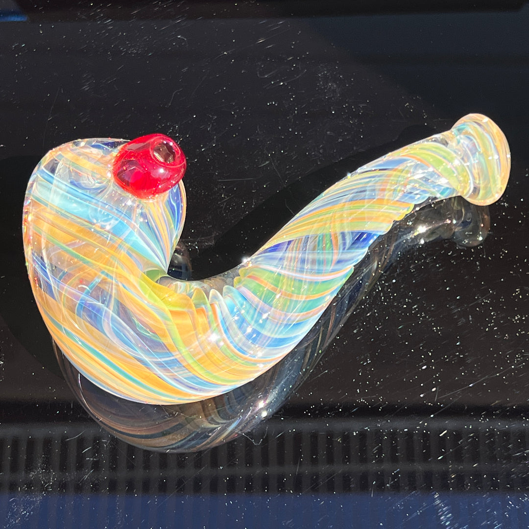 Half Pounder Fumed Sherlock Glass Pipe Firekist Glass   