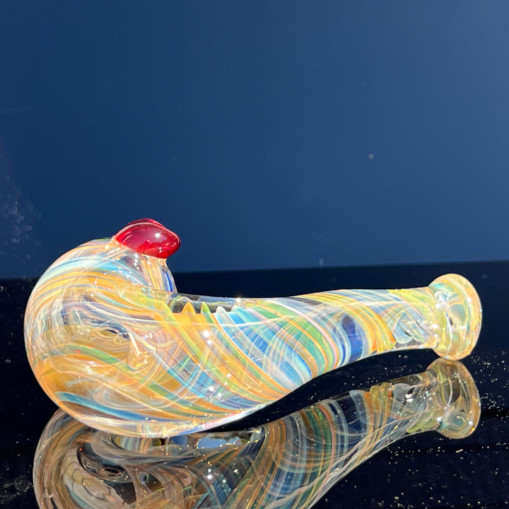 Half Pounder Fumed Sherlock Glass Pipe Firekist Glass   