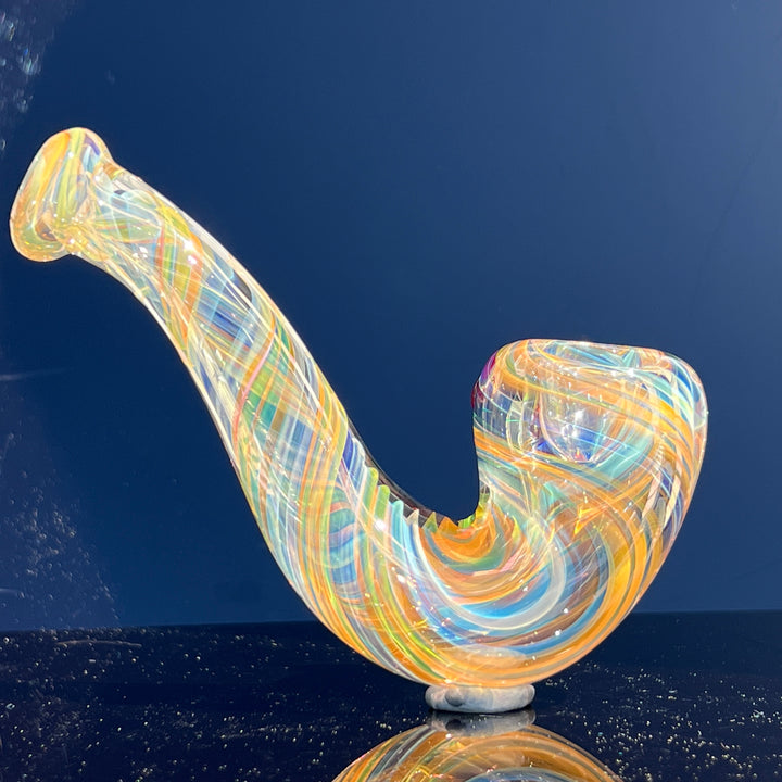 Half Pounder Fumed Sherlock Glass Pipe Firekist Glass   