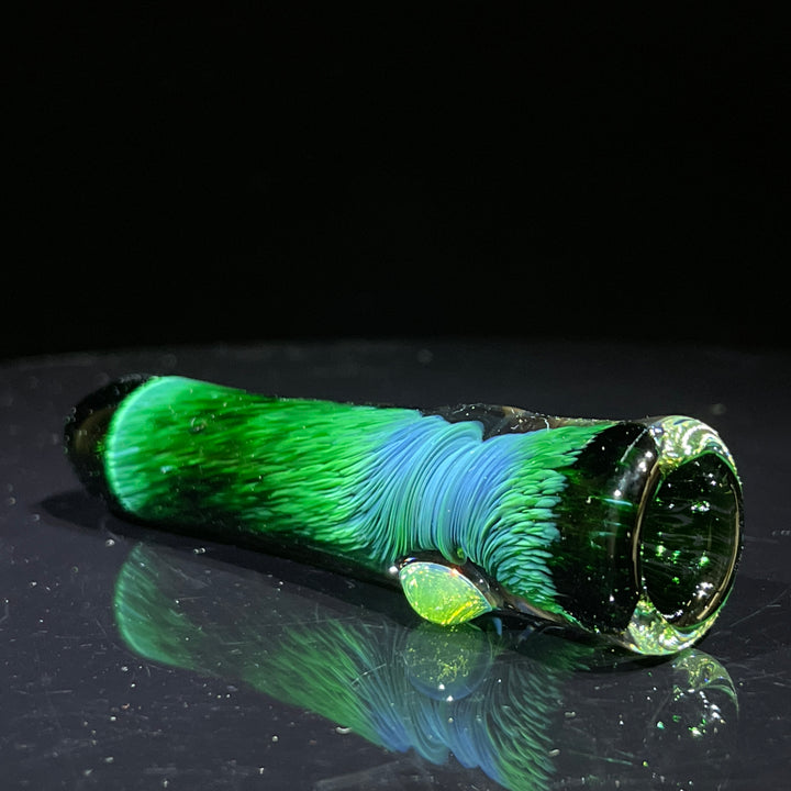 Thick Exp Green Chillum Glass Pipe Chuck Glass   