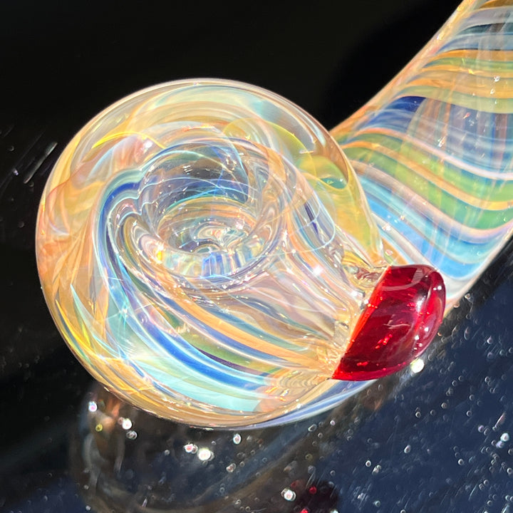 Half Pounder Fumed Sherlock Glass Pipe Firekist Glass   