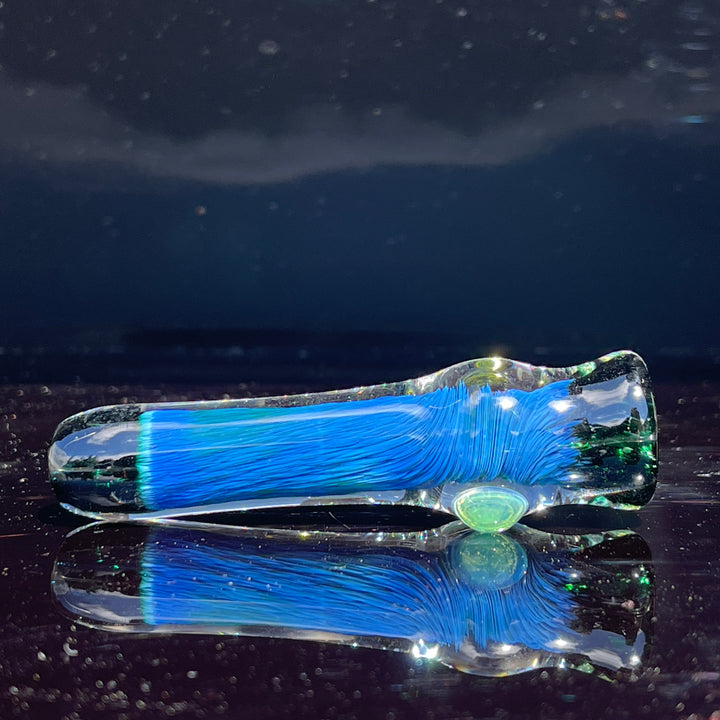 Thick Exp Green Chillum Glass Pipe Chuck Glass   