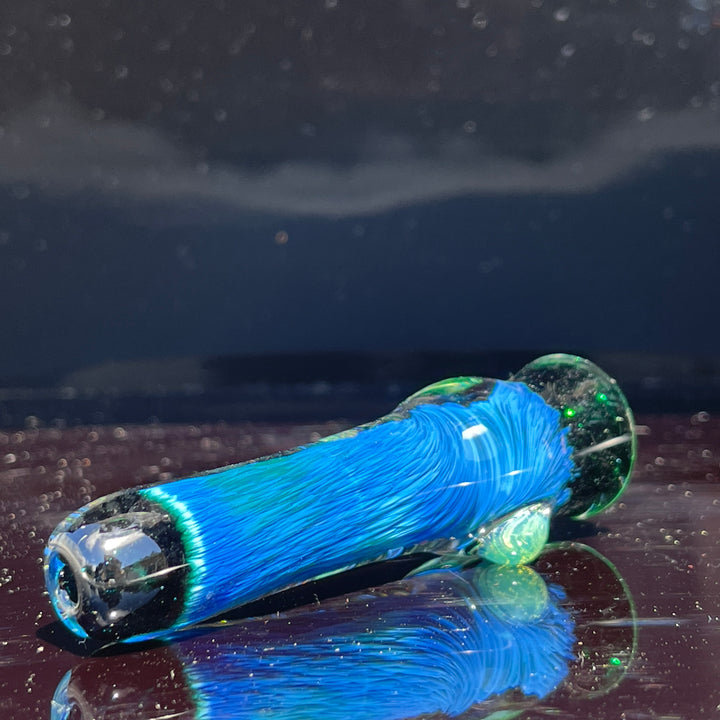 Thick Exp Green Chillum Glass Pipe Chuck Glass   