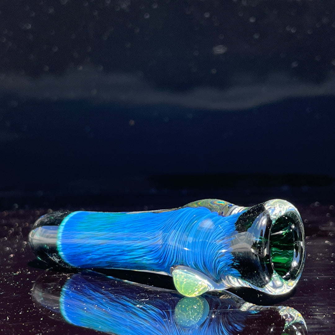 Thick Exp Green Chillum Glass Pipe Chuck Glass   