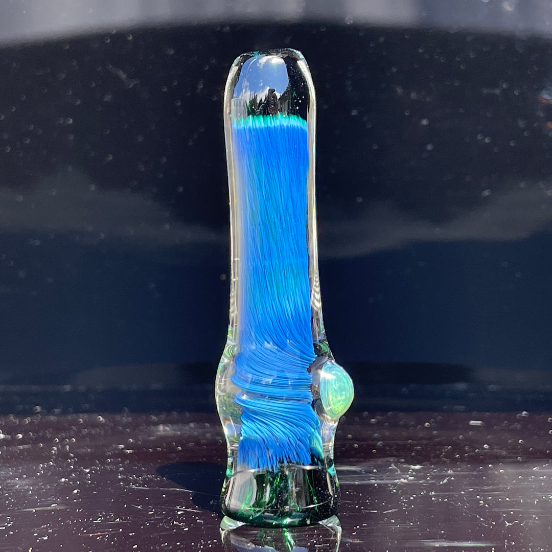 Thick Exp Green Chillum Glass Pipe Chuck Glass   