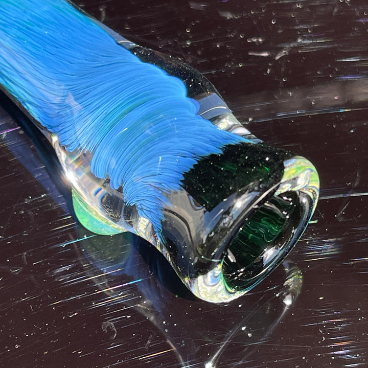 Thick Exp Green Chillum Glass Pipe Chuck Glass   