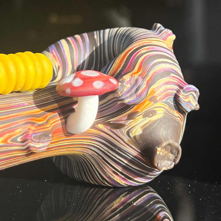 Wood Grain Caterpillar Shroom Branch Pipe Glass Pipe Wazoo Glass