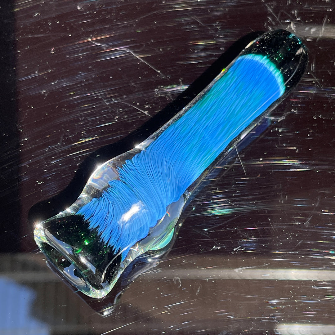 Thick Exp Green Chillum Glass Pipe Chuck Glass   